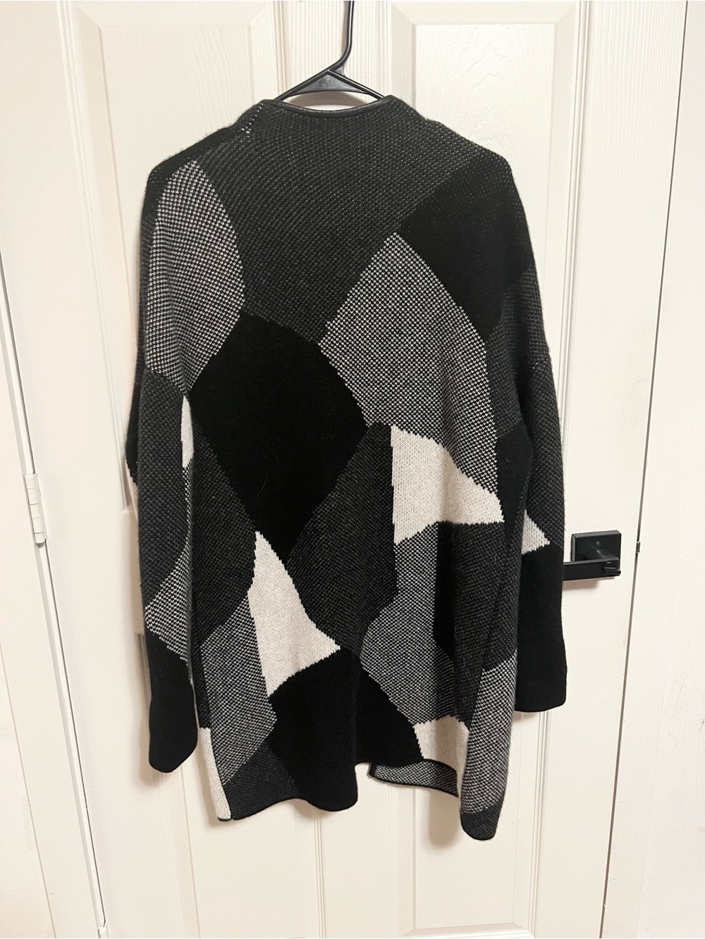 Nordstrom Collection 100% Cashmere Long Cardigan with leather trim - Picture 6 of 7